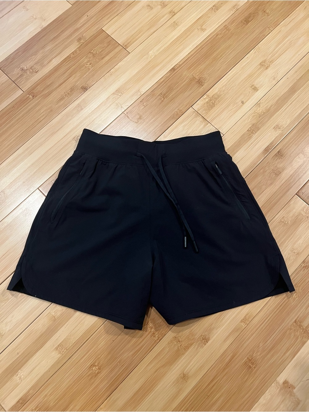 lululemon Black Stretch Drawcord Athletic Shorts